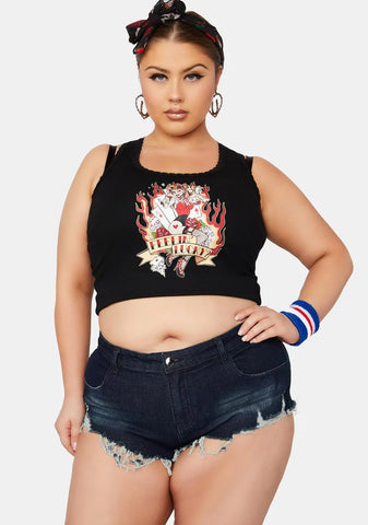 Plus Backwoods Beauty Ultra-Mini Shorts