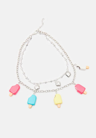 Sweet Freeze Layered Charm Necklace