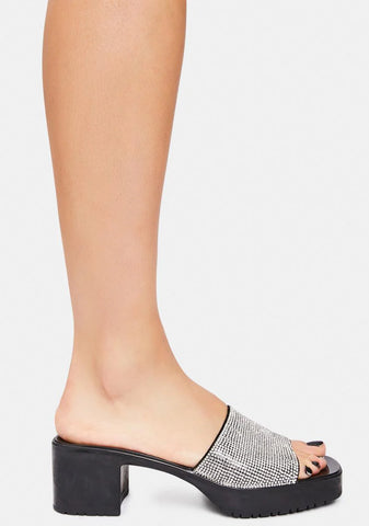 Harlin-R Rhinestone Banded Platform Sandals