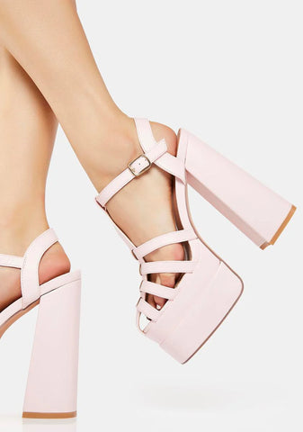 Blush Being In Love Platform Heels