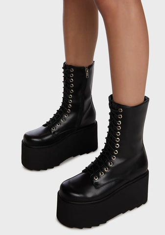 Steady Platform Combat Boots