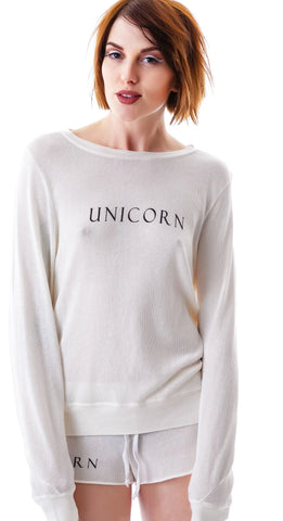 Unicorn Baggy Beach Jumper - Light Orange