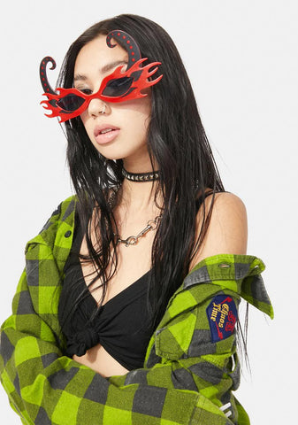All Ablaze Flame Party Sunglasses