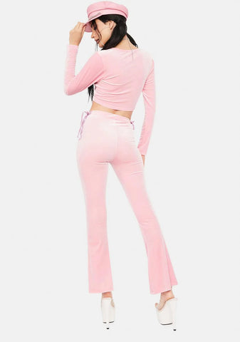 Stylish Sass Velour Pant Set