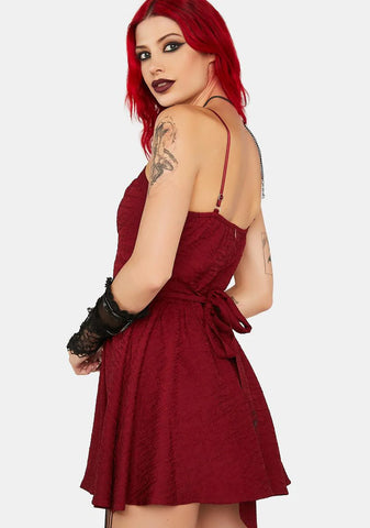 Red Strapless Sweetheart Mini Dress