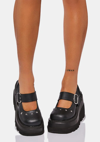 Shaker-23 Platform Mary Janes