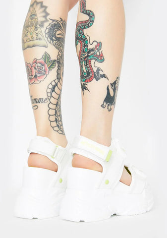 White Peach Platform Sandals