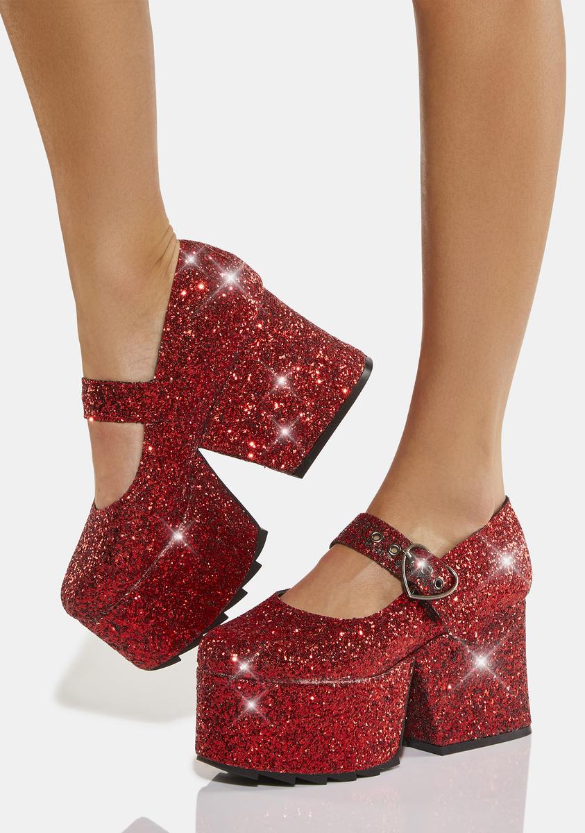 Flamboyant Platform Mary Janes