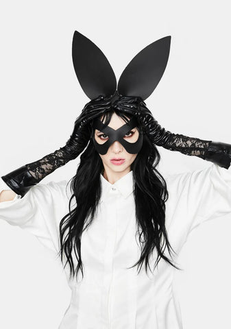 Studded Bunny Ears Eye Mask