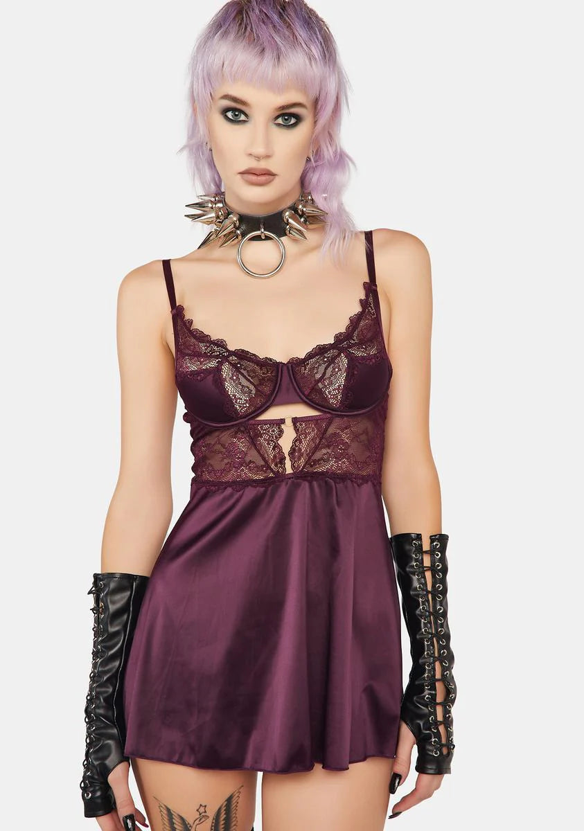 Donna Satin Lace Chemise