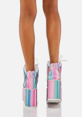 Qozmo Prizmatic Pastel Platform Sneakers