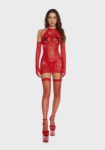 Come Closer Bodystocking Dress