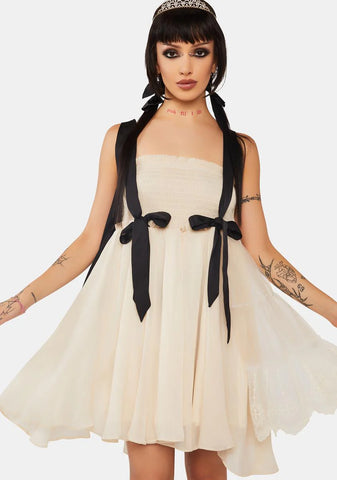 Off White Gothic Multi Bow Dress