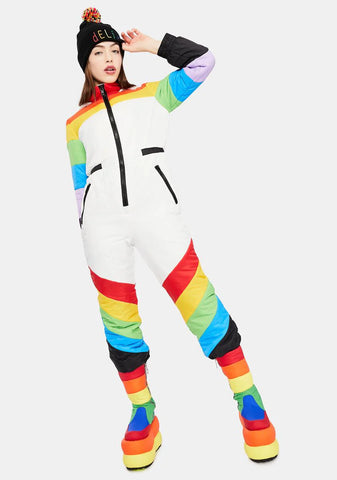 Sweet Retreat Rainbow Puffer Snowsuit