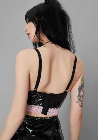 Bewitched Lace Trim Vinyl Top