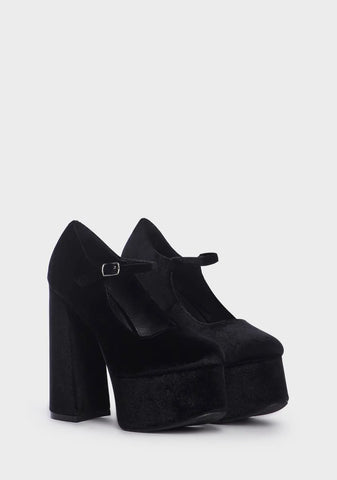 Midnight Dancing For You Platform Mary Janes