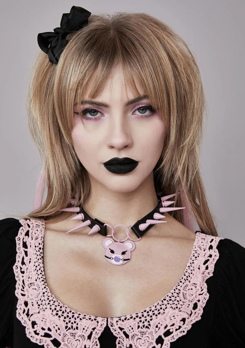 Beary Naughty Spike Choker