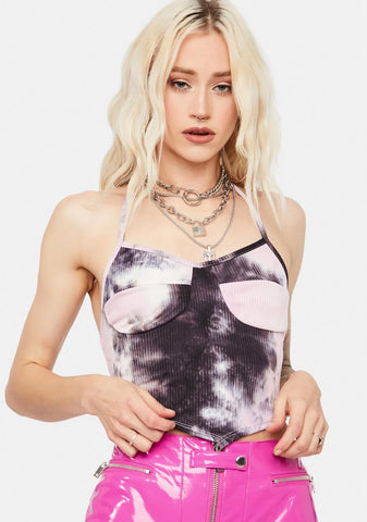 Take The Lead Tie Dye Bustier Top