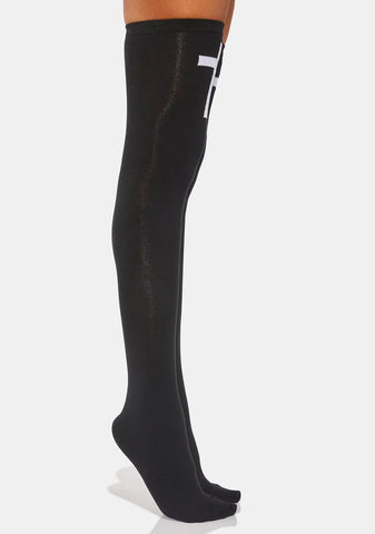 Wicked Count Your Blessings Thigh High Socks