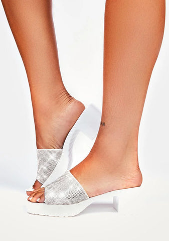 What's Your Motive Rhinestone Heels