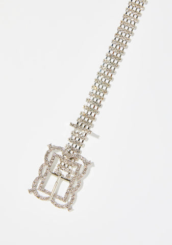 Ice Freeze Crystal Belt Choker