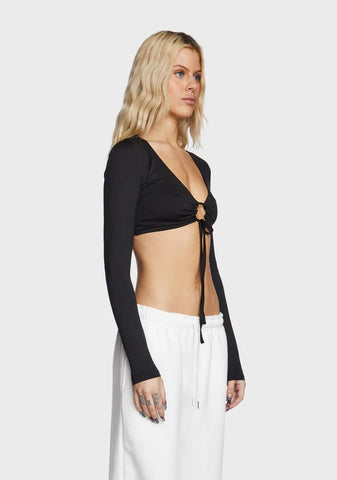 Reina Cut Out Open Back Crop Top