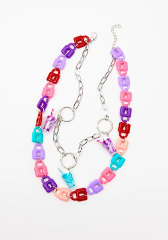 Extra Whip Layered Lock Necklace