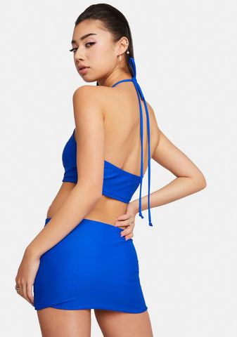 Royal Party Favors Mini Halter Dress