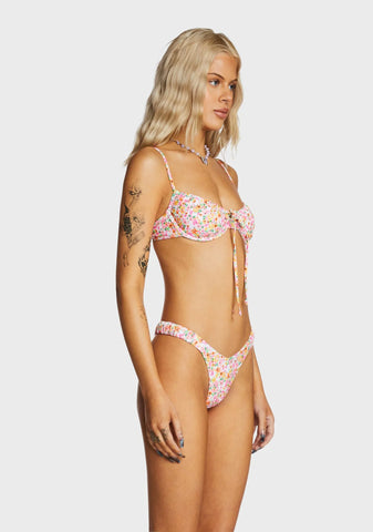 Ruched Underwire Bra Bikini Top - Angel Baby