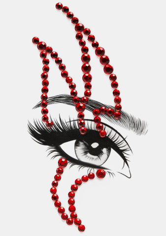 Flame On Rhinestone Face Gems