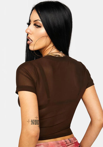 Mocha Change The Game Mesh Top