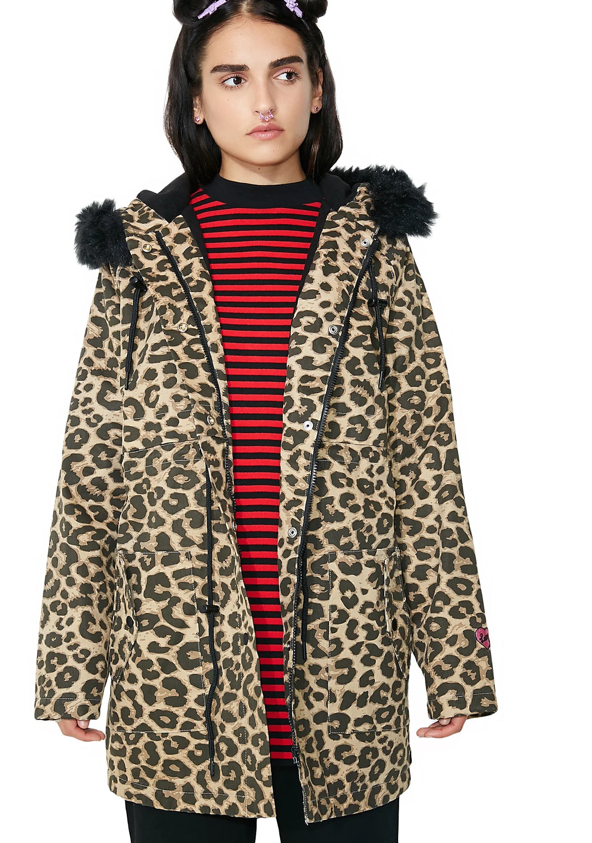 Purrfect Printed Parka