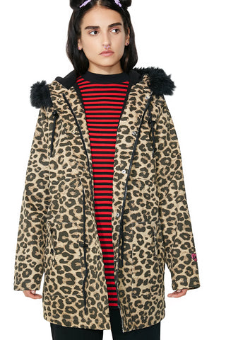 Purrfect Printed Parka
