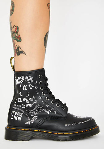 1460 Scribble Combat Boots