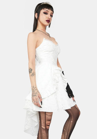 White Lace Mini Dress