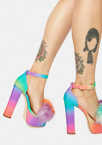 Tie Dye Mingle Platform Heels