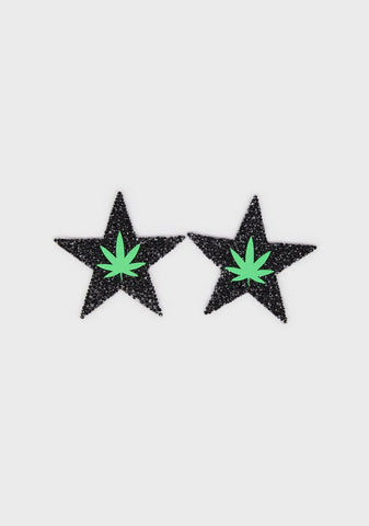 Diamond Bling Weed Star Pasties