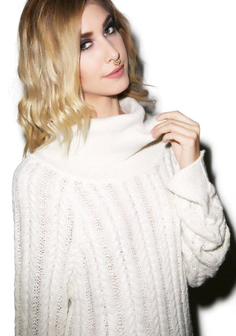 Solstice Backless Sweater - Light Gray