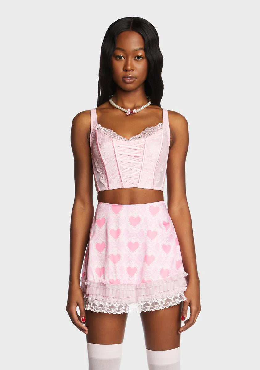 Blush Gilded Beauty Bustier Top