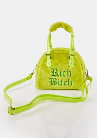 Can't Help It Faux Fur Bowler Bag