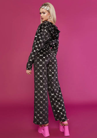 Wicked Girlz Really Rock Velour Jumpsuit