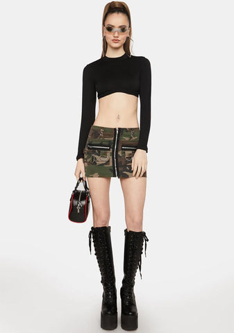 I've Dabbled Long Sleeve Crop Top