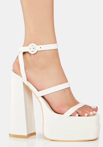 Vanilla Maybe Never Platform Heels