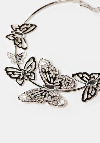 Pewter Brilliant Stage Hoop Earrings