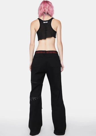 Stylish Punk Straight Pants