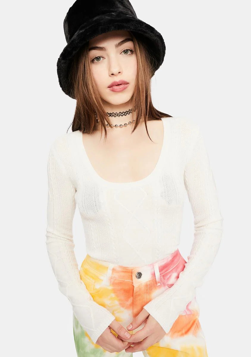 Catch My Snow Drift Knit Sweater