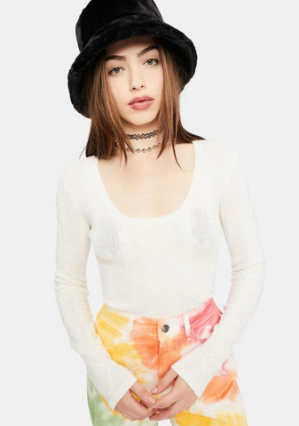 Catch My Snow Drift Knit Sweater