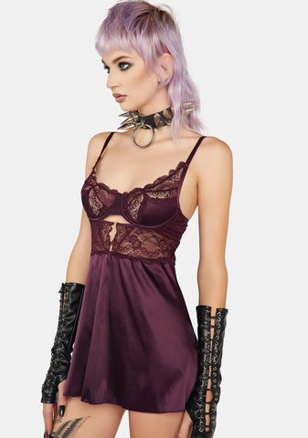 Donna Satin Lace Chemise