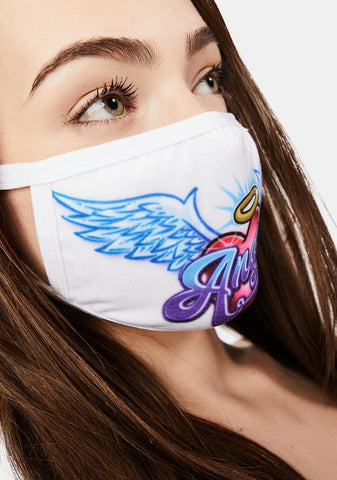 Snowed In Angel Face Mask