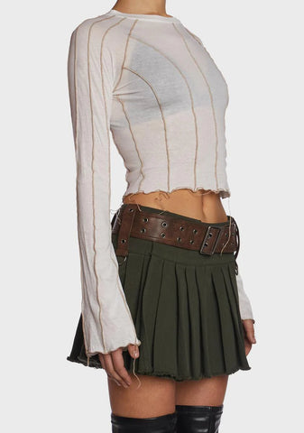 Echo Contrast Seam Top